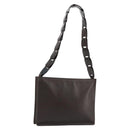 GUCCI Shoulder Bag Leather Brown Auth gh2057-1