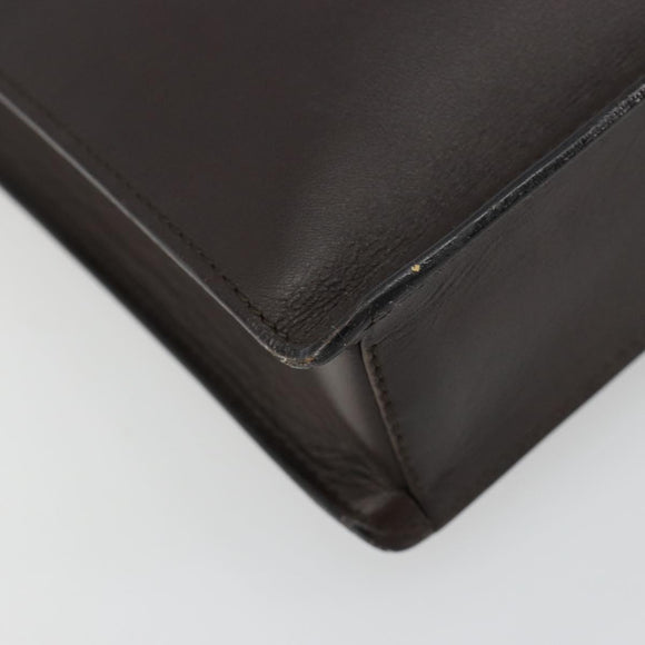 GUCCI Shoulder Bag Leather Brown Auth gh2057
