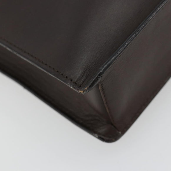GUCCI Shoulder Bag Leather Brown Auth gh2057