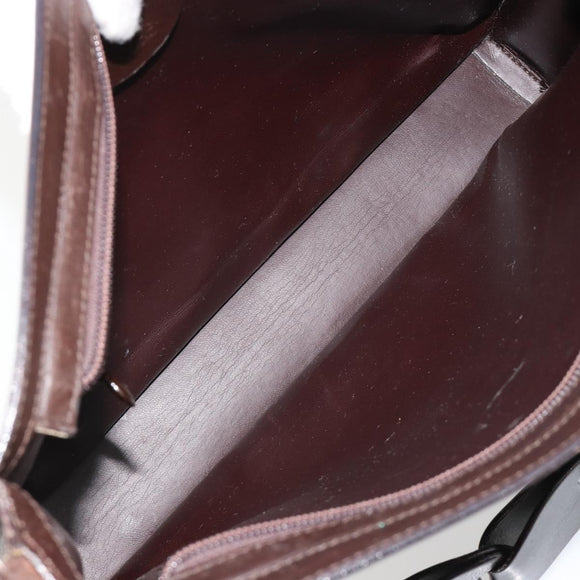 GUCCI Shoulder Bag Leather Brown Auth gh2057