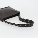 GUCCI Shoulder Bag Leather Brown Auth gh2057-7