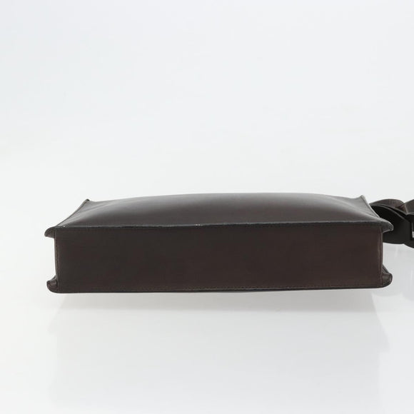 GUCCI Shoulder Bag Leather Brown Auth gh2057