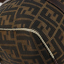 FENDI Zucca Canvas Boston Bag Black Brown Auth gh2059-14