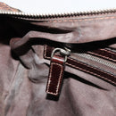 FENDI Zucca Canvas Boston Bag Black Brown Auth gh2059-21