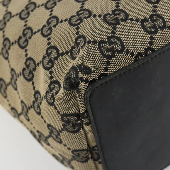 GUCCI GG Canvas Tote Bag Navy Gold 002 1098 Auth gh2060