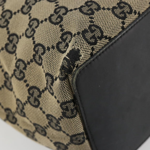 GUCCI GG Canvas Tote Bag Navy Gold 002 1098 Auth gh2060