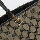 GUCCI GG Canvas Tote Bag Navy Gold 002 1098 Auth gh2060-14