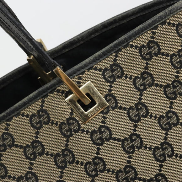 GUCCI GG Canvas Tote Bag Navy Gold 002 1098 Auth gh2060