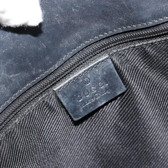 GUCCI GG Canvas Tote Bag Navy Gold 002 1098 Auth gh2060