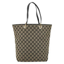 GUCCI GG Canvas Tote Bag Navy Gold 002 1098 Auth gh2060-2