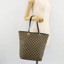 GUCCI GG Canvas Tote Bag Navy Gold 002 1098 Auth gh2060-22
