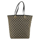GUCCI GG Canvas Tote Bag Navy Gold 002 1098 Auth gh2060-3