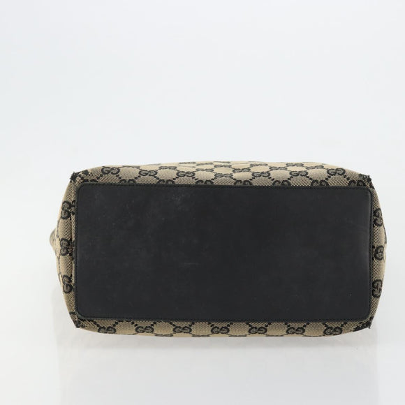 GUCCI GG Canvas Tote Bag Navy Gold 002 1098 Auth gh2060