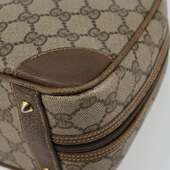 GUCCI GG Supreme Hand Bag PVC Beige Gold 000 39 0030 Auth gh2061