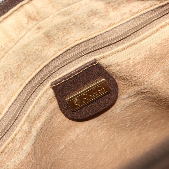 GUCCI GG Supreme Hand Bag PVC Beige Gold 000 39 0030 Auth gh2061