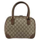 GUCCI GG Supreme Hand Bag PVC Beige Gold 000 39 0030 Auth gh2061-3