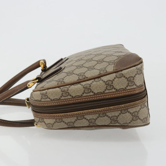 GUCCI GG Supreme Hand Bag PVC Beige Gold 000 39 0030 Auth gh2061