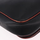 CELINE Schultertasche Leder Schwarz Gold Auth gh2064-15