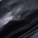 CELINE Schultertasche Leder Schwarz Gold Auth gh2064-19