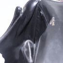 CELINE Schultertasche Leder Schwarz Gold Auth gh2064-21