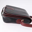 CELINE Schultertasche Leder Schwarz Gold Auth gh2064-3