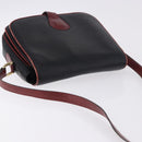 CELINE Schultertasche Leder Schwarz Gold Auth gh2064-6