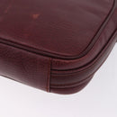 CARTIER Must Line Umhängetasche Leder Bordeaux Gold Auth gh2065-14