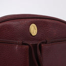 CARTIER Must Line Umhängetasche Leder Bordeaux Gold Auth gh2065-15