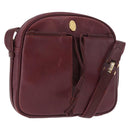 CARTIER Must Line Umhängetasche Leder Bordeaux Gold Auth gh2065-1