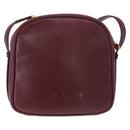 CARTIER Must Line Umhängetasche Leder Bordeaux Gold Auth gh2065-2