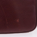 CARTIER Must Line Umhängetasche Leder Bordeaux Gold Auth gh2065-3
