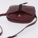 CARTIER Must Line Umhängetasche Leder Bordeaux Gold Auth gh2065-7