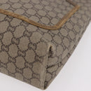 GUCCI GUCCI Plus Supreme Web Sherry Line Tote Bag PVC Beige Gold Auth gh2067-16