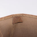 GUCCI GUCCI Plus Supreme Web Sherry Line Tote Bag PVC Beige Gold Auth gh2067-11