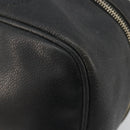 CHANEL Vanity Hand Bag Caviar Skin Black Gold CC Auth gh2069-14
