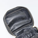 CHANEL Vanity Hand Bag Caviar Skin Black Gold CC Auth gh2069-10