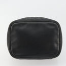 CHANEL Vanity Hand Bag Caviar Skin Black Gold CC Auth gh2069-5