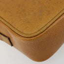 CELINE Shoulder Bag Leather Yellow Gold Auth gh2070-15