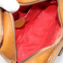 CELINE Shoulder Bag Leather Yellow Gold Auth gh2070-11