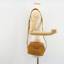 CELINE Shoulder Bag Leather Yellow Gold Auth gh2070-25