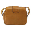 CELINE Shoulder Bag Leather Yellow Gold Auth gh2070-2