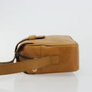 CELINE Shoulder Bag Leather Yellow Gold Auth gh2070-4