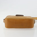CELINE Shoulder Bag Leather Yellow Gold Auth gh2070-5