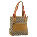 GUCCI GG Canvas Tragetasche Beige Silber 019 0402 Auth gh2071-1