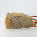 GUCCI GG Canvas Tragetasche Beige Silber 019 0402 Auth gh2071-3