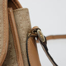 CELINE Macadam Canvas Schoudertas PVC Beige Goud Auth gh2072-9