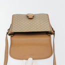 CELINE Macadam Canvas Schoudertas PVC Beige Goud Auth gh2072-21