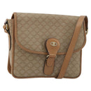 CELINE Macadam Canvas Schoudertas PVC Beige Goud Auth gh2072-1