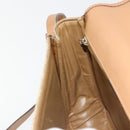 CELINE Macadam Canvas Schoudertas PVC Beige Goud Auth gh2072-24