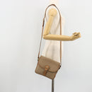 CELINE Macadam Canvas Schoudertas PVC Beige Goud Auth gh2072-27